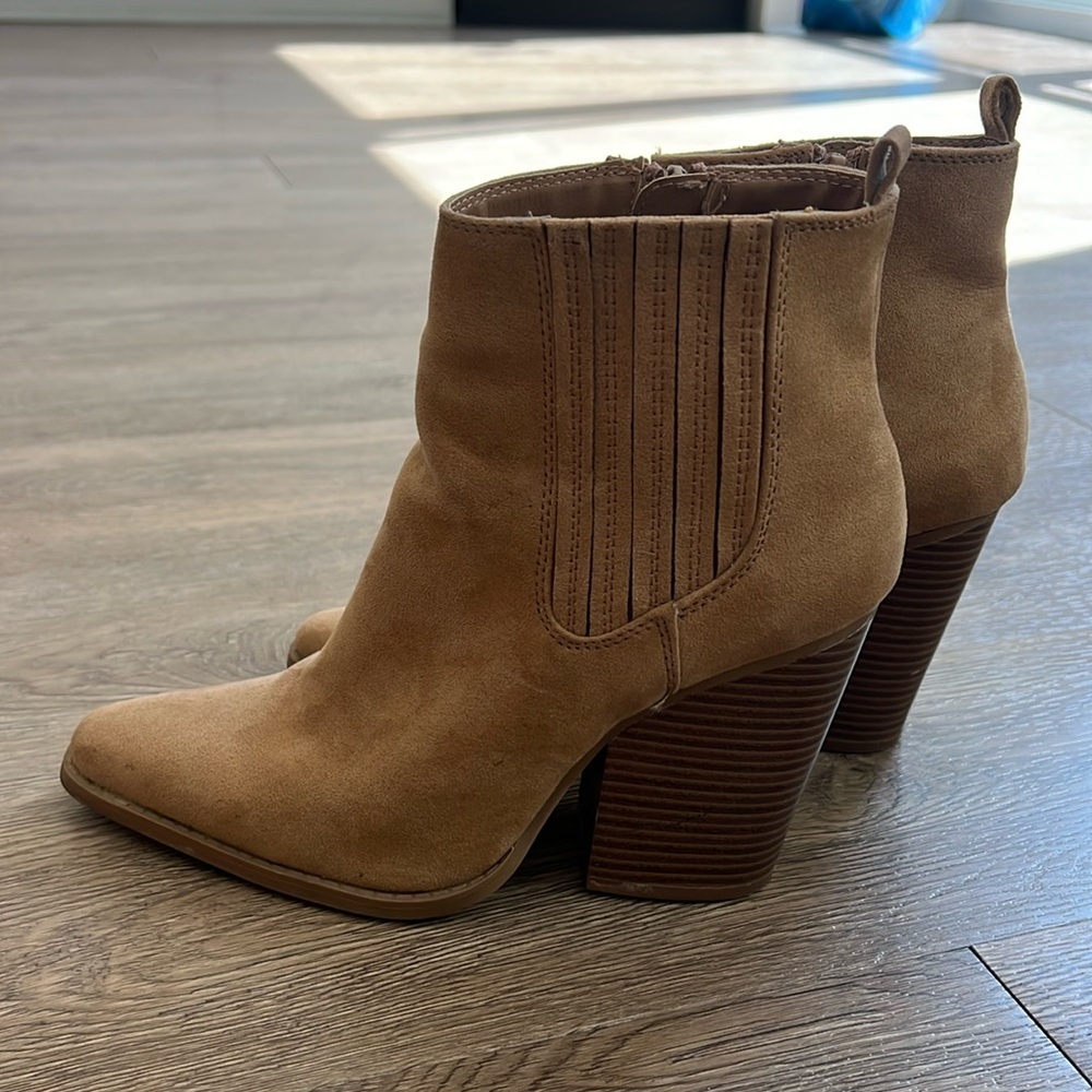 Faux suede bootie